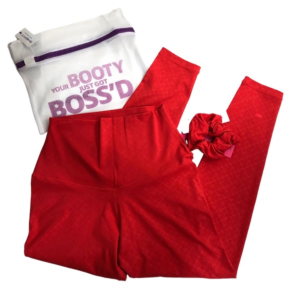 SheFit Leggings BOSS Pants NEW Red Size Large NWT - Picture 17 of 17
